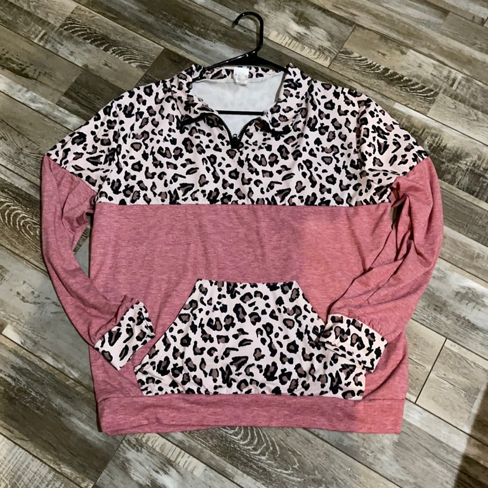 Leopard Block Pullover